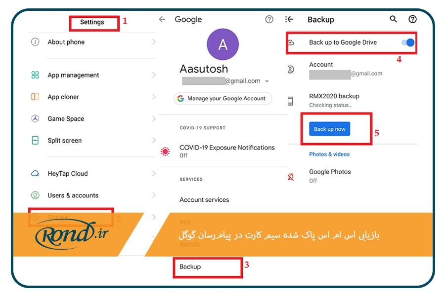 برگرداندن اس ام اس با استفاده از پیام رسان گوگل